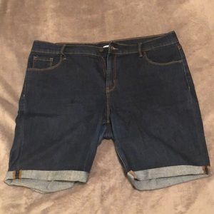 Dark blue jean shorts
